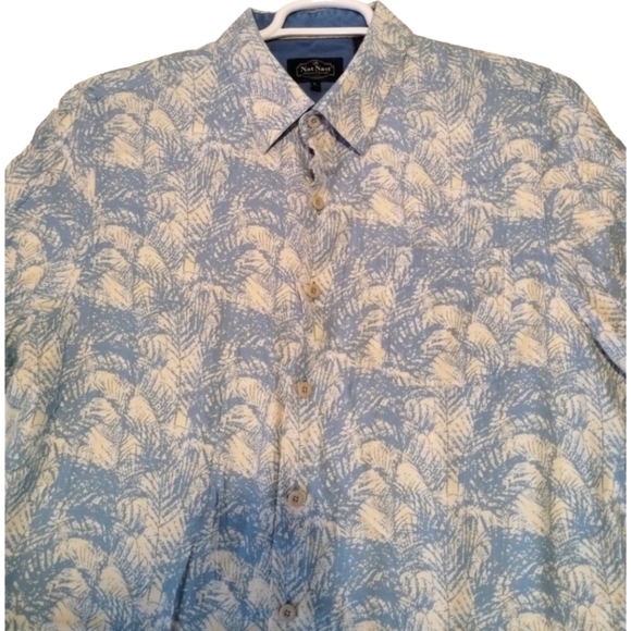 Nat Nast Floral Silk Button Up‎ Short Sleeve Casual Shirt - Picture 5 of 5